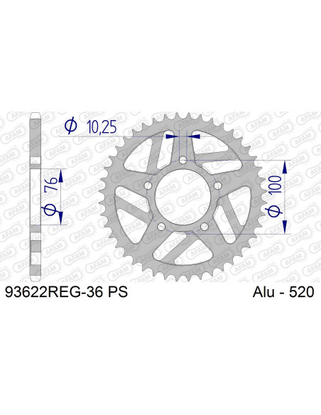 Couronne Alu AFAM 93622R