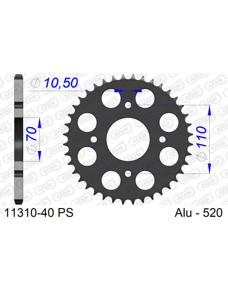 Couronne Alu AFAM 11310