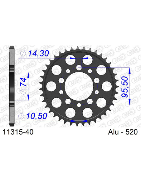 Couronne Alu AFAM 11315