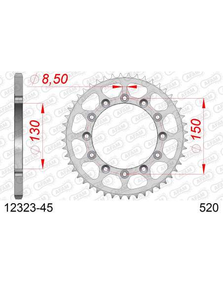 Couronne Acier AFAM AF12323