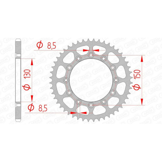 Couronne Acier Anti boue SLK AFAM 12323SLK Noir