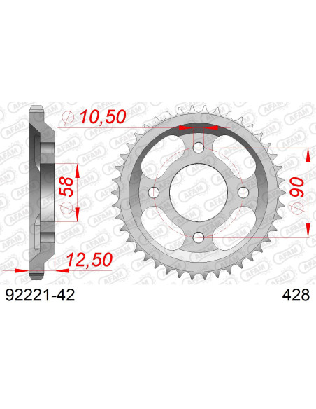 Couronne Acier AFAM 92221