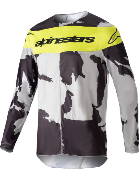 Maillot cross Alpinestars 2023 Racer Tactical - Camo Jaune Fluo