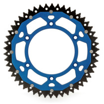 Couronne 520 bi-métal bleue ART - frette alu - dents acier - Ultra-Light anti-boue