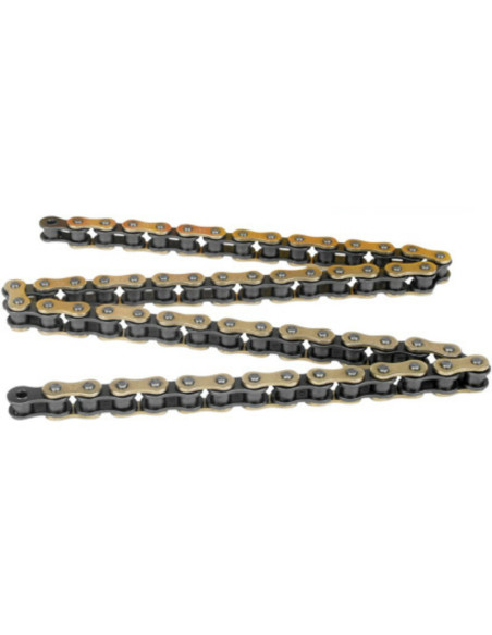 Chaine DID 520 VX3 Or/Noir renforcée joints toriques Xring a riveter