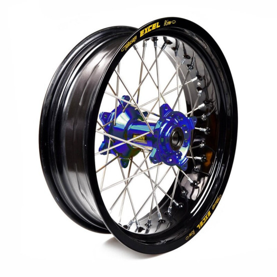 Jante arrière complète supermotard HUSQVARNA TC - FC & FS - Cercle Excel - Moyeu Haan Wheels