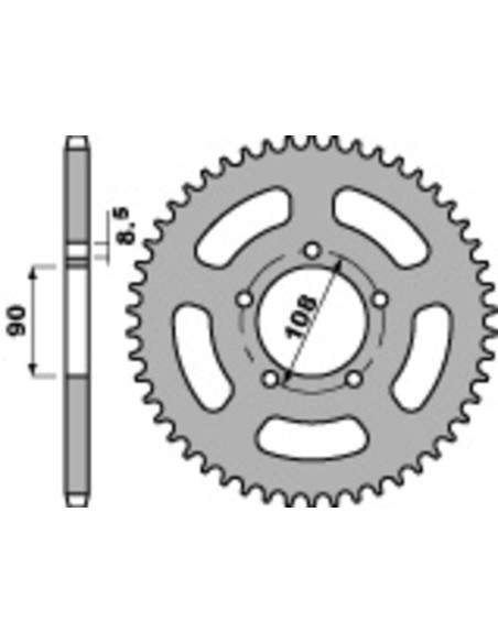 Couronne Acier PBR 125 à 600 cc