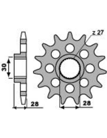 Pignon Acier PBR APRILIA 850 Mana/Mana GT 2008-2014