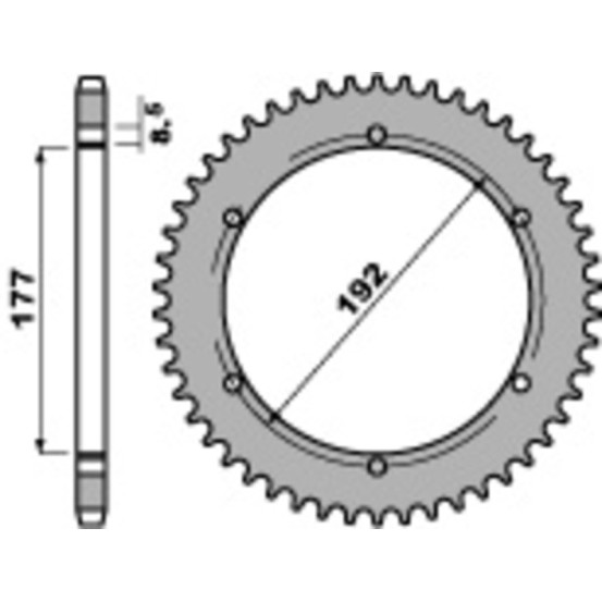 Couronne Acier PBR HUSQVARNA 240/250/350/400 WR