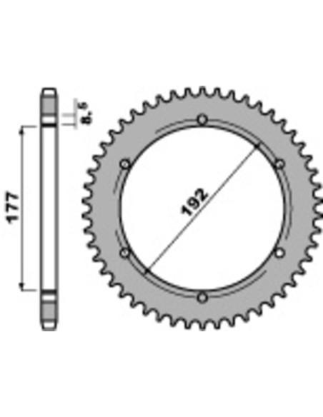 Couronne Acier PBR HUSQVARNA 240/250/350/400 WR