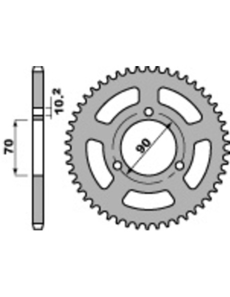 Couronne Acier PBR HONDA 80 MTX 1983-1986