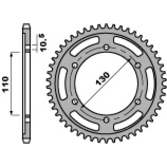 Couronne Acier PBR KAWASAKI SUZUKI YAMAHA