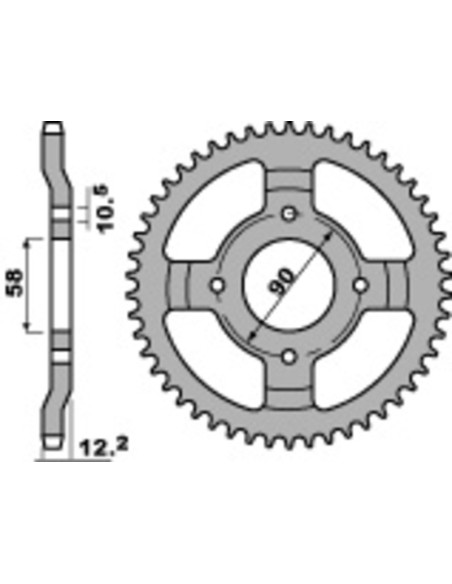 Couronne Acier PBR HONDA 125 CLR Cityfly 2001-2003