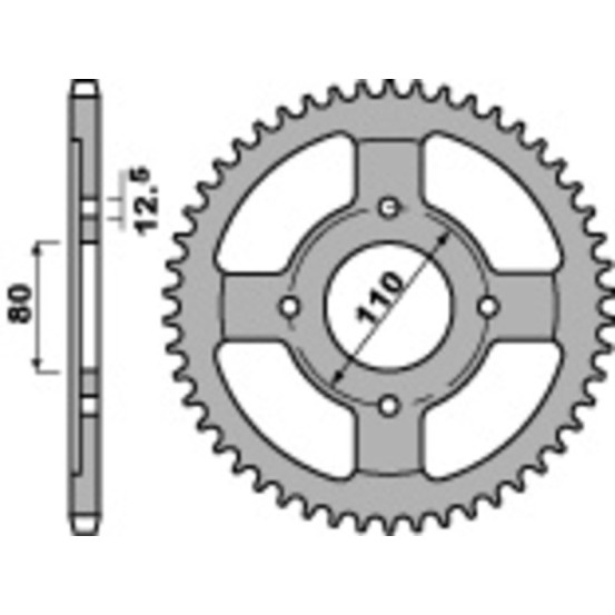 Couronne Acier PBR HONDA 650/750 CB