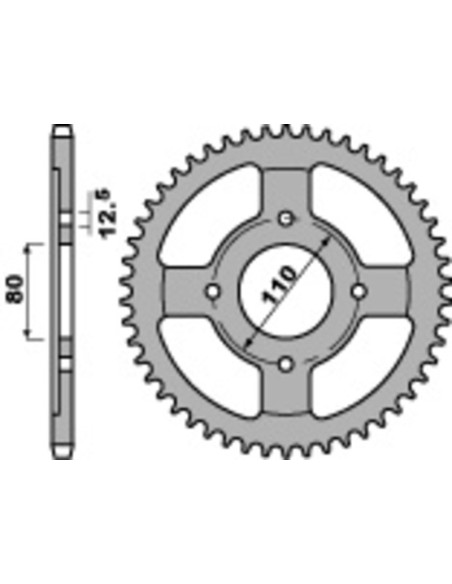 Couronne Acier PBR HONDA 650/750 CB