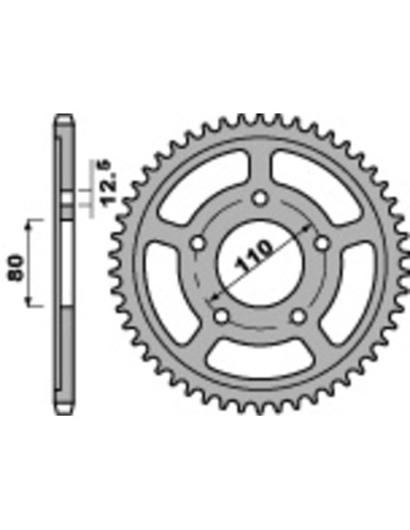 Couronne Acier PBR HONDA 1000 CBX Z 1979-1980