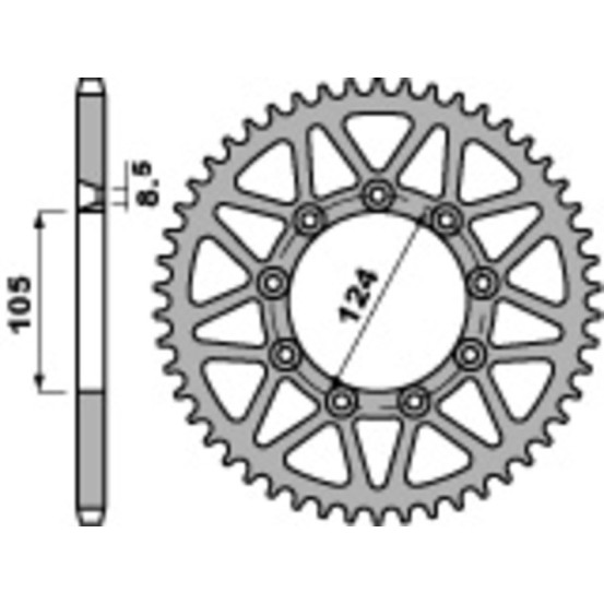 Couronne Acier PBR TM 80 à 660cc