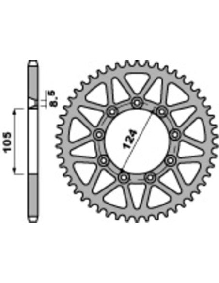 Couronne Acier PBR TM 80 à 660cc