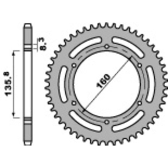 Couronne Acier PBR APRILIA 125 à 650cc