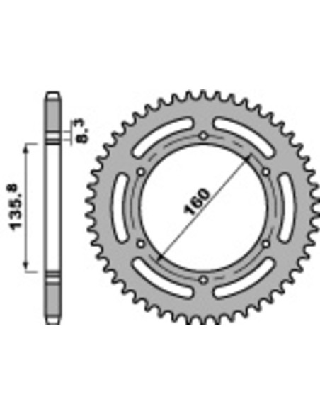 Couronne Acier PBR APRILIA 125 à 650cc