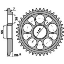 Couronne Acier PBR DUCATI 748 à 1100 cc