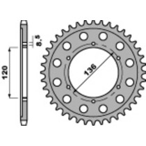Couronne Acier PBR YAMAHA 125/400cc