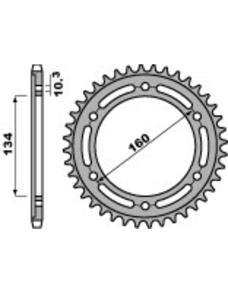 Couronne Alu PBR HONDA 600/1000 CBR RR