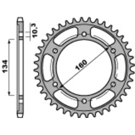 Couronne Acier PBR HONDA 600 CBR RR 2003-2015