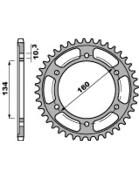 Couronne Acier PBR HONDA 600 CBR RR 2003-2015