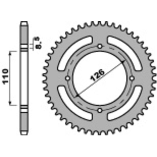 Couronne Acier PBR 65 KX 2000-2014 65 RM 2004-2007