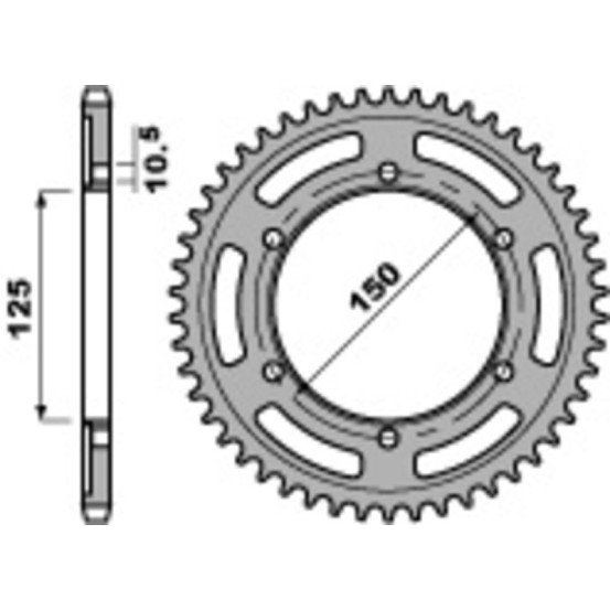 Couronne Acier PBR KTM 950 LC8 Super Enduro/990 ADVENTURE R S