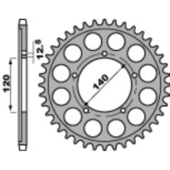Couronne Acier PBR SUZUKI 1400 GSX 2001-2006