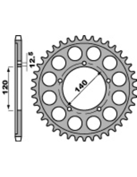 Couronne Acier PBR SUZUKI 1400 GSX 2001-2006