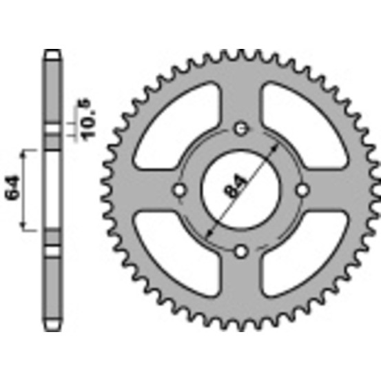 Couronne Acier PBR SUZUKI 125 RV Van Van 2003-2015