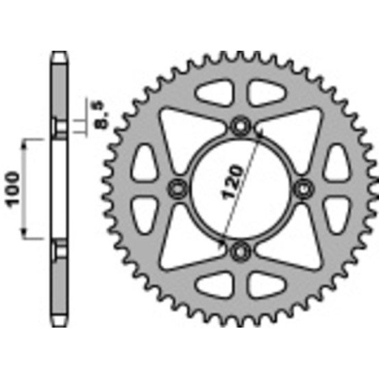 Couronne Acier PBR BETA 125cc