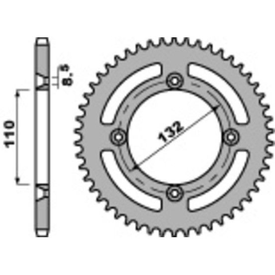 Couronne Acier PBR KTM SX HUSQVARNA TC