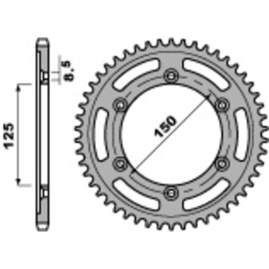 Couronne Acier PBR KTM 690 SM 2007-2010 / Enduro 2008-2014