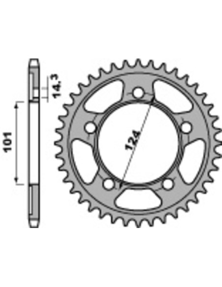 Couronne Acier PBR KTM 950 LC8 /990 Superduke/990 SM T R/1190 RC8