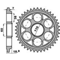 Couronne Acier PBR DUCATI 1098 à 1200cc