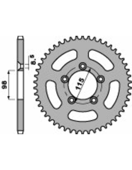 Couronne Acier PBR KTM HUSQVARNA 60/65 cc