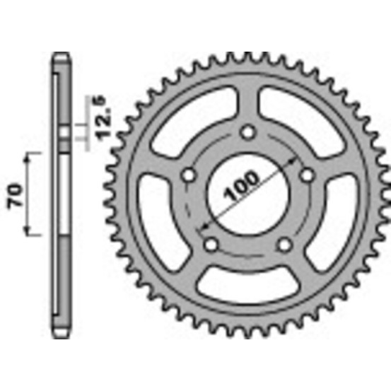 Couronne Acier PBR BMW 1000 S RR HP4 2013-2014