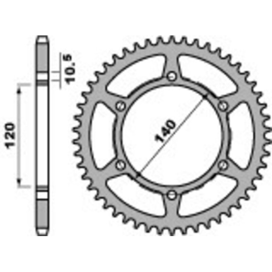 Couronne Acier PBR KAWASAKI 250 à 800cc