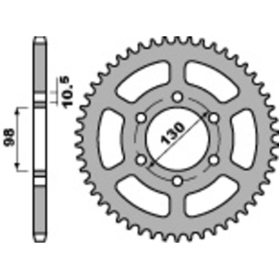 Couronne Acier PBR KAWASAKI 900 Z 1973-1977
