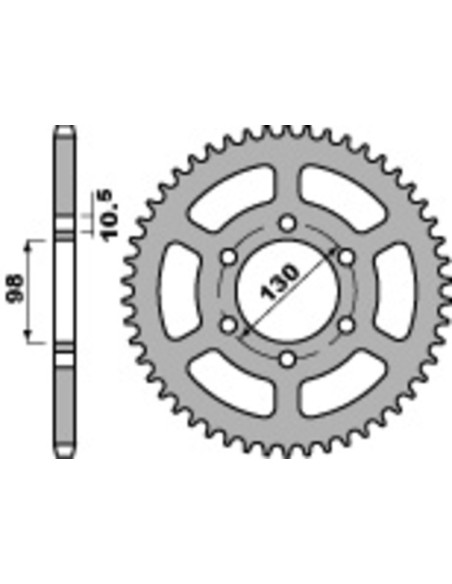 Couronne Acier PBR KAWASAKI 900 Z 1973-1977
