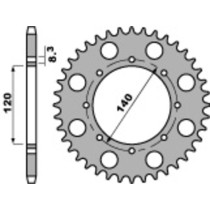 Couronne Acier PBR KAWASAKI 500/650cc