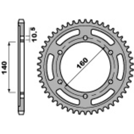 Couronne Acier PBR KAWASAKI 750 à 1100cc