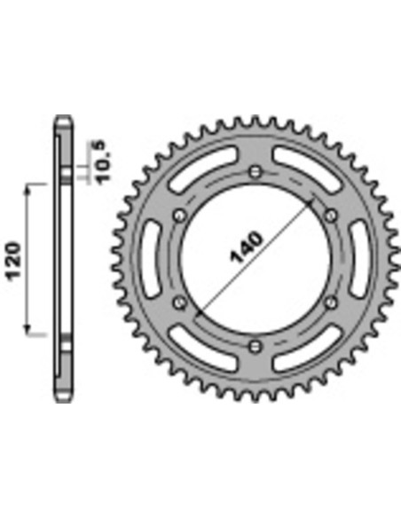 Couronne Acier PBR KAWASAKI SUZUKI