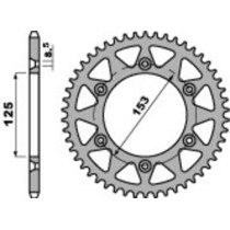 Couronne Alu PBR HONDA 125 à 250cc