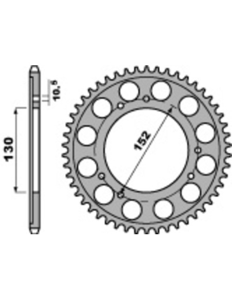 Couronne Acier PBR CAGIVA 750 Elefant 1993-1998