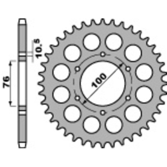 Couronne Acier PBR SUZUKI 550 à 1100cc